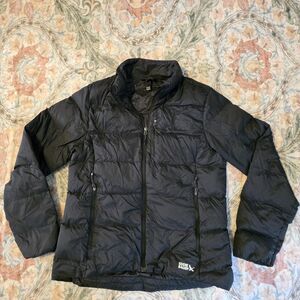 Eddie Bauer 650 Jacket Womens Sz Large Down Fill Lightweight Puffer Coat Black